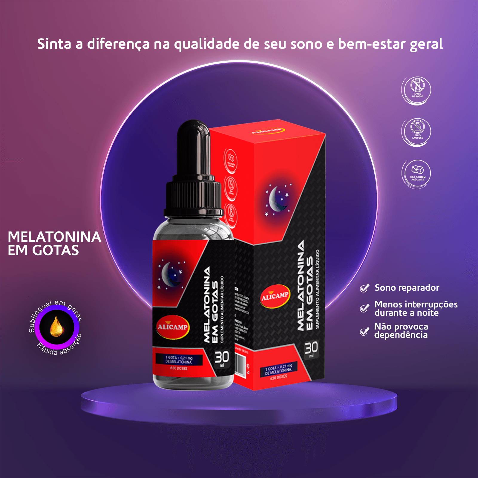 MELATONINA EM GOTAS ALICAMP 30ML - Imagem 4