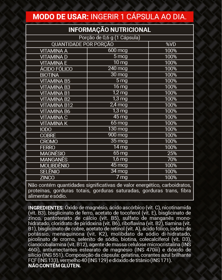 MULTIVITAMÍNICO ALICAMP AZ 22 60 CAPS - Imagem 5
